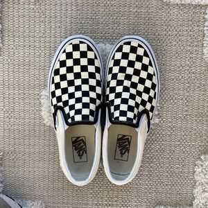 Vans Checkerboard Classic Slip-on in Black/Off-White Size 7.5
